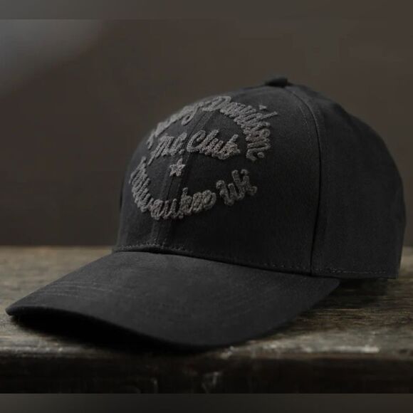NEW GENUINE HARLEY DAVIDSON 97758-23VW WOMEN'S CLUB CREW BLACK BB CAP - Picture 1 of 3